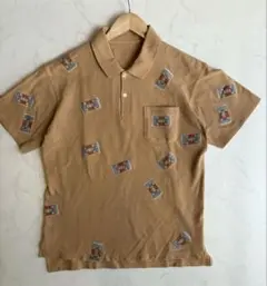 ビンテージ カールヘルム ワッペンまみれオレンジベージュポロシャツピンクハウス