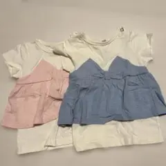 双子女の子　Si-Shu-Non 半袖シャツ 2枚セット 90サイズ