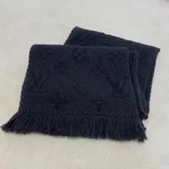 ルイヴィトン ロゴマニア マフラー ブラック