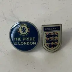 ピンバッジ　2個セット　イングランド代表　チェルシーFC
