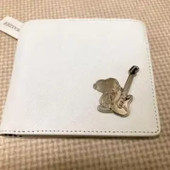 スヌーピー　二つ　2つ折り財布　ピーナッツ　白　財布　ホワイト　ウォレット　新品