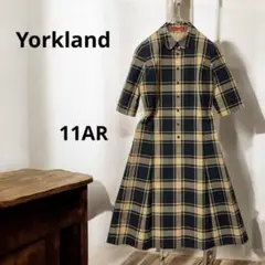 Yorkland ヨークランド ワンピース チェック ブラック×ベージュ 11