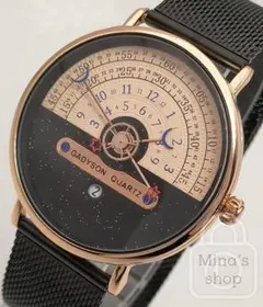【従来の常識を覆す時刻表示法を備えた画期的ドレスウォッチ/新品】ローズゴールド③