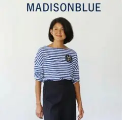 MADISONBLUE ボートネックボーダーT