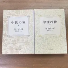 中世の秋 上下 改版　ホイジンガ 中公文庫