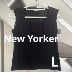 NEWYORKER ブラック ノースリーブ トップス