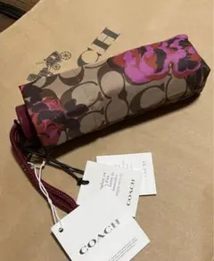 コーチ COACH 傘 折りたたみ 花柄 シグネチャー