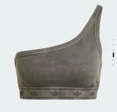 アディダス Adidas リブ　ワンショルダートップ　片肩チューブトップ