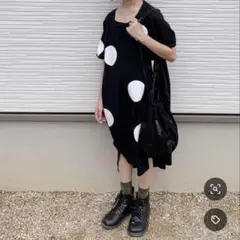 antiqua BIGドットギャザーワンピ サイズ2