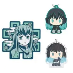 鬼滅の刃　一番くじ　時透無一郎3点　コースター　マスコット　アクリッツキーホルダ