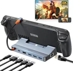 Steam Deck Switch Rog 多機能 ドックスタンド 6in1