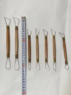 陶芸道具7本セット　木製ハンドル