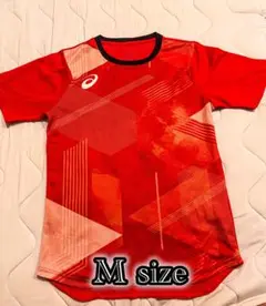 アシックスメンズ バレーボールウェア グラフィック EL 半袖Tシャツレッド