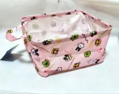 【新商品】たまごっち布製収納ボックスM（ピンク）①