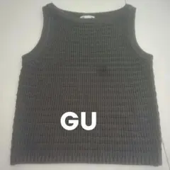 GU グレー ノースリーブ トップス S