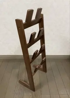 昭和レトロ 木製スリッパラック
