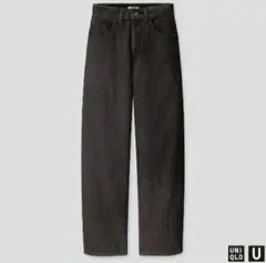 Uniqlo U ダークグレー ワイドフィットカーブジーンズ 25(63.5㎝)