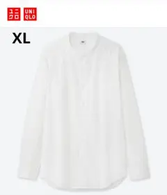 UNIQLO エクストラファインコットンブロード スタンドカラーシャツ