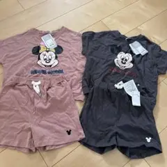 【新品未使用】futafuta ミッキー　ミニー　セットアップ　お揃い