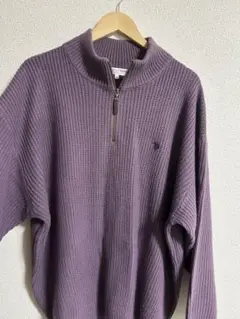 u.s.POLO ASSN.パープル ハーフジップニット