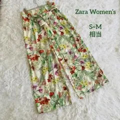ZARA Women’s ボタニカル 派手柄 Sサイズハイウエスト綿100％