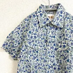 DAKS☆ダックス　リバティ　半袖シャツ120cm 青系