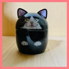 ⑩Cat Pit ハチワレ(小) 小田陶器 小物入れ 陶器 猫 置物 現品限り