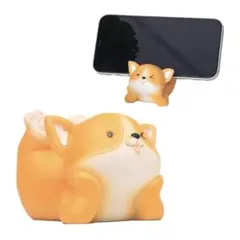 CIOP どうぶつ スマホスタンド うつぶせ こいぬ うつ伏せでくつろぐ 小犬