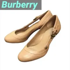 【美品】Burberry パンプス ベージュ レザー サイズ4