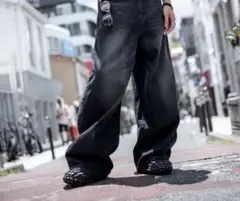 GIBOUS SNAKE SCORPION POCKET BAGGY PANTS