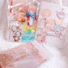 お素材メイン❤️コラージュ平袋　メモ❤️