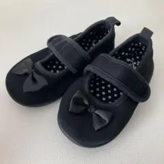 値下げ⭐︎黒いリボン付きメッシュシューズ 14.0