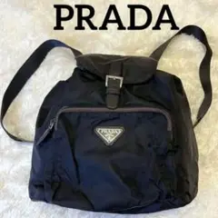 【極美品】PRADA リュック 三角ロゴ ナイロン ブラック