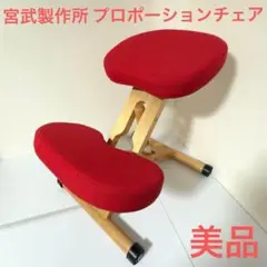 宮武製作所 プロポーションチェア レッド バランスチェア 美品 美姿勢 矯正