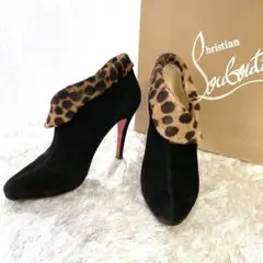 クリスチャン ルブタン レオパード パンプス ショートブーツ ブーティ ヒョウ柄