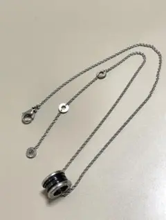 N473 美品 ブルガリ ビーゼロワン 黒セラミック ネックレス