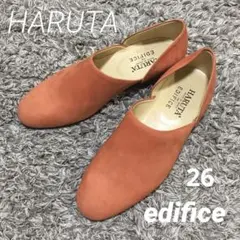 HARUTA × EDIFICE ♫ スウェード スリッポン 26EE