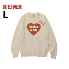 HUMAN MADE HEART L/S KNIT SWEATER Beige