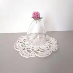 ハンドメイド ミニドイリー クロッシェ レース編み 2枚セット