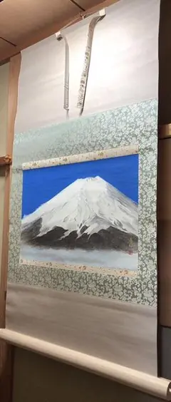 本日限定セール 南義信 富士山 掛け軸 掛軸 共箱あり 二重箱 25