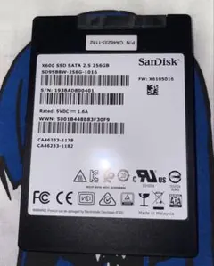 2.5インチ SATA SSD 256GB (Windows11インストール済)