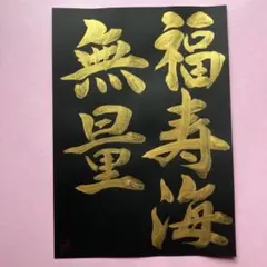 書道作品　福寿海無量　直筆B5サイズ