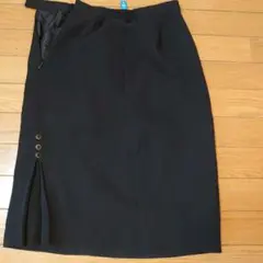 黒 スリット付き タイトスカート 66-70