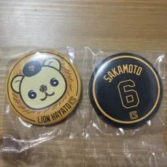 ジャイアンツ　エニマイくじ　E賞　缶バッジ　ライオンハヤト　坂本勇人　パペット