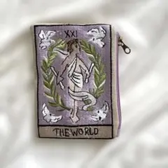 美品　タロット刺繍ポーチ