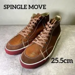 未使用級 SPINGLE MOVE ハイカットレザースニーカー