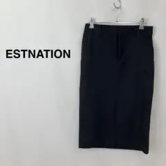 ESTNATION エストネーション タイトロングスカート ブラック レディース
