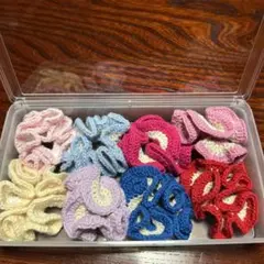 かぎ針編みシュシュ