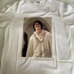 韓国ペ・ヨンジュン サイン入りホワイトプリントTシャツ