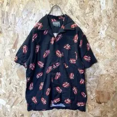 入手困難　90s vintage ローリングストーンズ　総柄　開襟　半袖シャツ